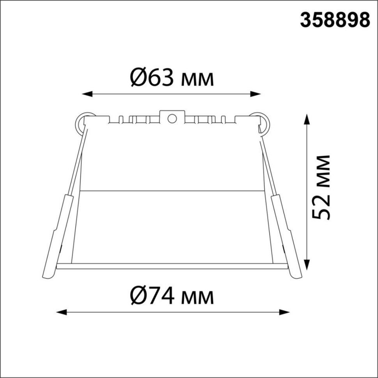 Встраиваемый светильник TRAN, 6W, 4000К, Черный