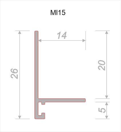 Микроплинтус ML15A, анодированный бронзовый