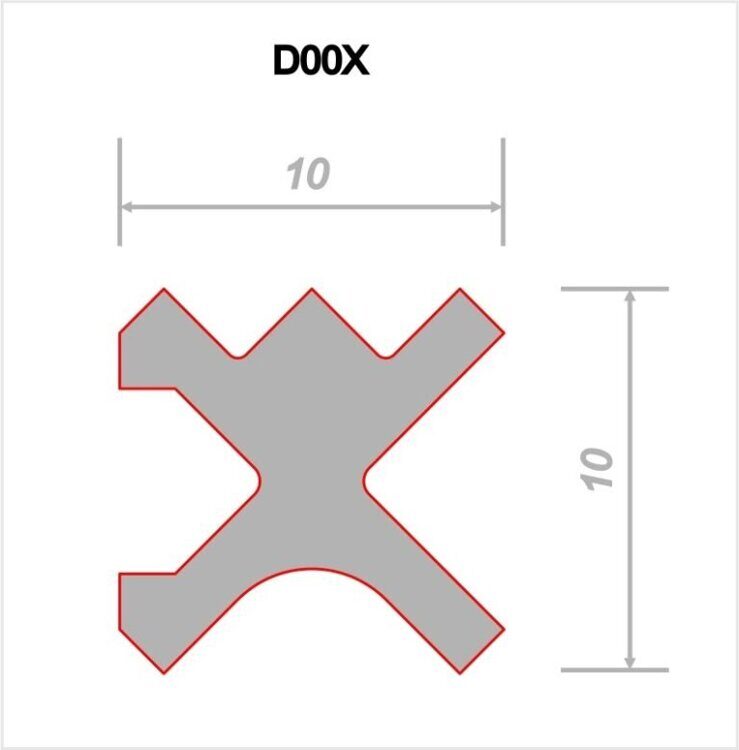 Разделительный профиль D00X, анодированный латунный