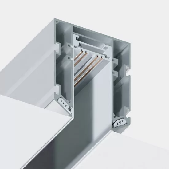 Профиль алюминиевый для натяжных потолков трековой системы MAGNETIC-S39, 73x95x2000mm